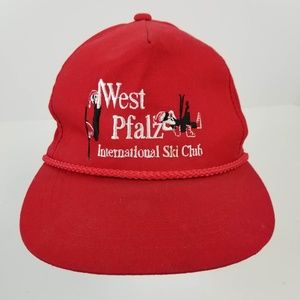 Vtg Trucker Hat Cap West Pfalz Intl Ski Club Snap